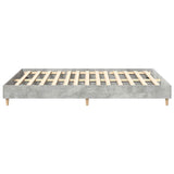 Bed Frame Concrete Grey Engineered Wood, Solid Eucalyptus Wood 3328720
