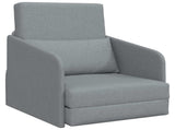 Folding Sofa Bed Light Grey 65 x 80 x 83 cm Fabric 42030494