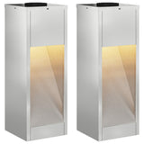 Solar Led Pathway Light 2 pcs Silver Galvanized 879714