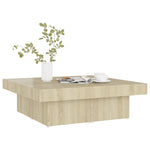 ZNTS Coffee Table Sonoma Oak 90x90x28 cm Engineered Wood 806915