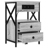 Bedside Cabinet with Drawer 2 pcs Grey Sonoma 40 x 31 x 60 cm 859467