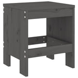 5 Piece Garden Dining Set Grey Solid Wood Pine 3157711