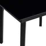 3 Piece Garden Dining Set Black Poly Rattan Glass 3334534
