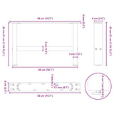 Coffee Table Legs Black 2 pcs 50x cm Steel 4013260