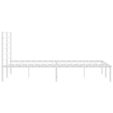 Metal Bed Frame without Mattress with Headboard White 135x190cm 352367