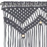 Macrame Curtain Anthracite 140x240 cm Cotton 323992