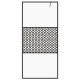 Walk-in Shower Wall with Clear ESG Glass 80x195 cm Black 151028