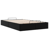 Ottoman Bed Frame without Mattress Black Double Faux Leather 3310829