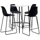 5 Piece Bar Set Plastic Black 279973