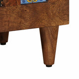 TV Cabinet with Drawer Walnut 80 x 33 x 46 cm Solid Mango Wood 4018241