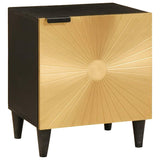 Bedside Cabinet Black and Gold 40 x 33.5 x 46 cm 4017824