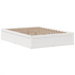 Bed Frame without Mattress White 140x200 cm Solid Wood Pine 3323495