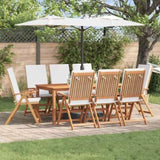 Garden Chair 8 pcs Brown and White 57 x 71.5 x 104 cm 3375771