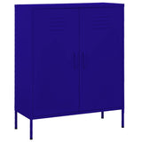 Storage Cabinet Navy Blue Steel Medium Height-Adjustable Shelves 336163