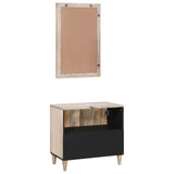 Bathroom Furniture Set with Shelf 2 pcs White Engineered Wood 3310072