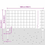 Welded Wire Fence 50 x 0.6 m PVC-Coated Steel Green 3336038