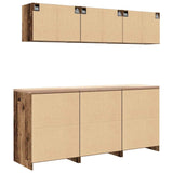 ZNTS Garage Cabinets 6 pcs Old Wood Engineered Wood 3328348