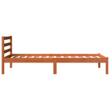 Bed Frame without Mattress Wax Brown 75x190 cm Small Single Solid Wood Pine 844137