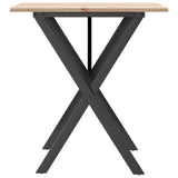 Dining Table X-Frame 70x70x75 cm Solid Wood Pine and Steel 3282693