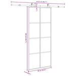 Sliding Door with Hardware Set 90x205 cm ESG Glass&Aluminium 3332896