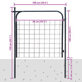 Garden Fence Gate 100x100 cm Anthracite 142293