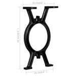 ZNTS Bench Legs 2 pcs O-Frame Cast Iron 245428