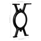 ZNTS Bench Legs 2 pcs O-Frame Cast Iron 245428