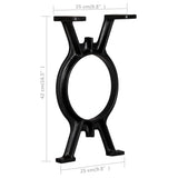 Bench Legs 2 pcs O-Frame Cast Iron 245428