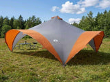 Party Tent with Roof Grey and Orange 400 x 400 x 320 cm 42028617