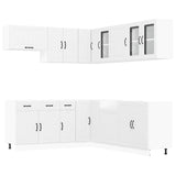 11 Piece Kitchen Cabinet Set "Lucca" White Engineered Wood 3314921
