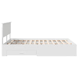 Bed Frame with Headboard White 140 x 200 cm Engineered Wood 3408263