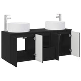 Bathroom Cabinet Set 3 pcs Black 49.5 x 44.5 x 65.5 cm 3405738