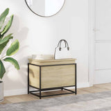 Storage Box with Lid Sonoma Oak 60x40x51.5 cm Engineered Wood 848795