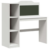 Desk with Open Storage and Chalkboard with Shelf ROROS White 42003032