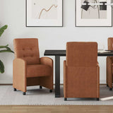 Dining Chairs with Wheels 2 pcs Brown 57 x 67 x 98 cm 42017893