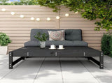 Garden Footstool Black 120x80 cm Solid Wood Pine 825713