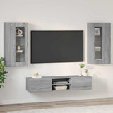 TV Cabinet Set FLORIN 3 pcs Grey Sonoma Engineered Wood 3397930