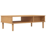 Coffee Table SENJA Rattan Look Brown 100x55x33 cm Solid Wood 358046
