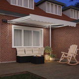 Retractable Awning White 300 x 250 cm Fabric and Steel 3330070