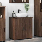 Bathroom Cabinet with Storage Brown Oak 61 x 35 x 64 cm 883291