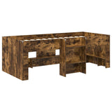 Kids'High Bed Frame 2 pcs Smoked Oak 193 x 96.1 x 68.5 cm 3422591
