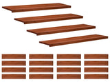 Stair Treads 20 pcs 100 x 30 x 2 cm Brown Solid Beech Wood 3446517