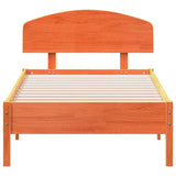 Bed Frame without Mattress Wax Brown 75x190 cm Small Single Solid Wood Pine 3207244