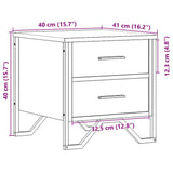 Bedside Cabinet Grey Sonoma 40x41x40 cm Engineered Wood 848510