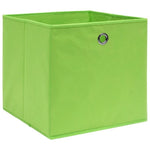 ZNTS Storage Boxes 10 pcs Green 32x32x32 cm Fabric 288371