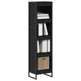 Book Cabinet Black Oak 40 x 30 x 155 cm Engineered Wood 886372