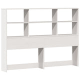 Bookcase Bed without Mattress White 120x190 cm Small Double Solid Wood Pine 3323006