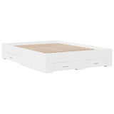 Bed Frame with Drawers without Mattress White 120x200 cm 3280391