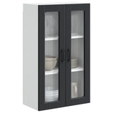 Wall Glass Cabinet PORTO Black 60 x 31 x 100 cm Engineered Wood 885526