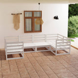 6 Piece Garden Lounge Set Solid Wood Pine 3076240